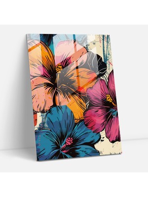 Popcasso Andy Warhol Temalı Temperli Cam Tablo - Modern Sanat Tarzında Tasarım