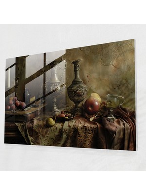 Popcasso Caravaggio Tarzı Cam Tablo Modern Sanat