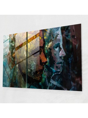 Popcasso Duygusal Figürler Cam Tablo Sanatı - Caravaggio Temalı Modern Dekorasyon
