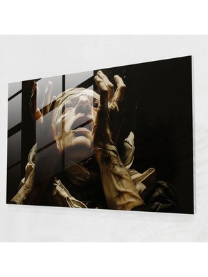 Popcasso Caravaggio Tarzı Cam Tablo - Ev Dekorasyonu Için Dekoratif Cam Tablo