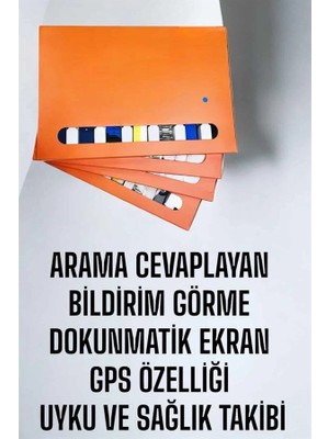 Calperia Akıllı Saat 7 Kordonlu Bildirim Görebilen Metal Kordon Gps Özelliği
