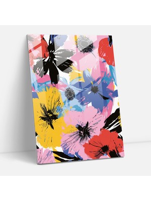 Popcasso Andy Warhol Temalı Cam Duvar Tablosu - Modern Sanat Dekorasyonu