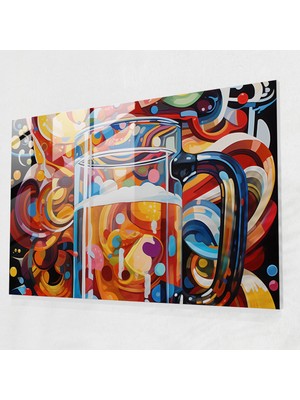 Popcasso Bira Temalı Cam Tablo Duvar Dekorasyonu - Temperli Cam Tablo Çeşitleri