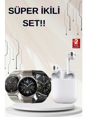 Calperia Akıllı Saat ve Kulaklık Seti Dokunmatik Ekran 5.0 Bluetooth Bağlantılı Sesli Görüşme