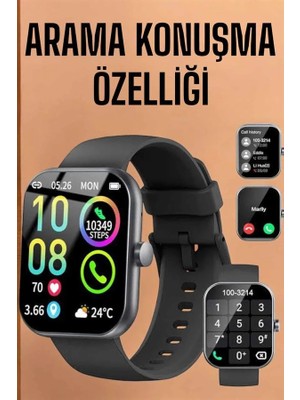 Calperia Akıllı Saat Tema Değiştirme Bluetooth Bağlantılı Arama Cevaplayan