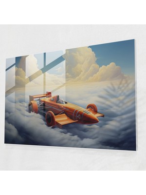 Popcasso Formula 1 Temalı Cam Tablo - Rüya Gibi Atmosfer Yakalayan Duvar Dekorasyonu