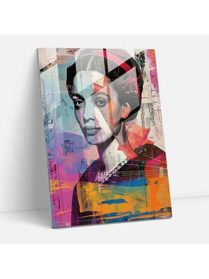Popcasso Klasizm ve Pop Art Temalı Cam Tablo - Geleneksel ve Çağdaş Sanatı Birleştiren Dekoratif Cam Tablo