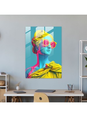 Popcasso Klasik Pop Art Cam Tablo - Modern Sanat Duvar Dekorasyonu