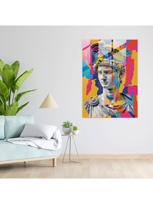 Popcasso Romantik Pop Art Cam Tablo - Klasik ve Popart Tarzında Modern Sanat