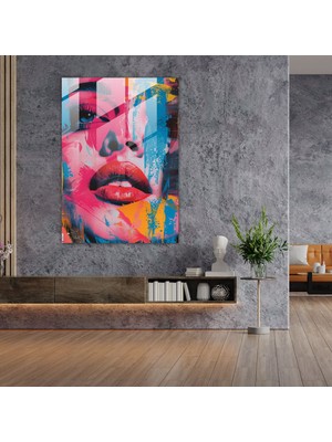 Popcasso Empresyonist Pop Sanatı Cam Tablosu - Klasikizm ve Popart Teması ile Modern Tasarım Cam Tablo