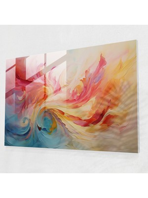 Popcasso Gamble Cam Tablo - Duvar Dekorasyonu Için Dekoratif Cam Tablo