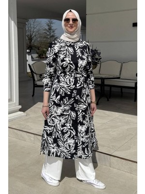 Rabia Şamlı Doğa Siyah Tunik
