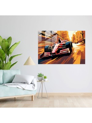Popcasso Formula 1 Cam Tablo - Motorsport Illüstrasyonu