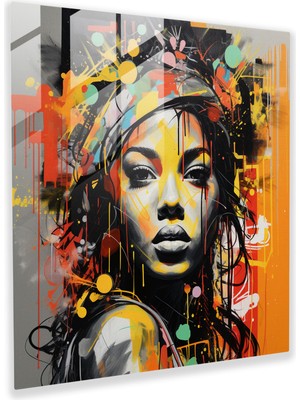 Popcasso Canlı Graffiti Temperli Cam Tablo - Ilham Verici Sanat Eseri