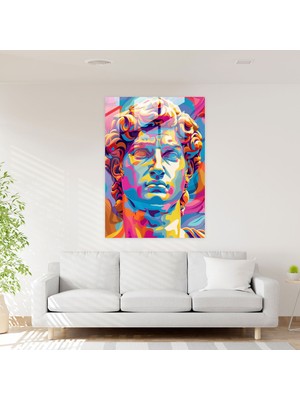 Popcasso Yunan Cam Sanatı - Klasikizm ve Popart Temalı Temperli Cam Tablo