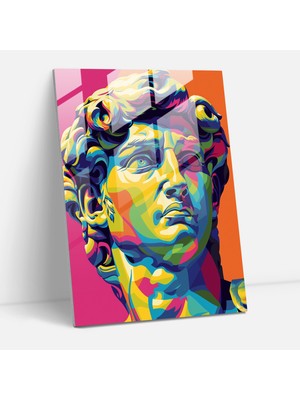 Popcasso Yunan Pop Cam Tablo - Klasik ve Popartı Bir Araya Getiren Duvar Dekoru