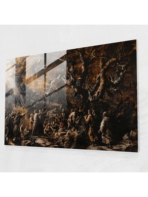 Popcasso Karakteristik Caravaggio Tarzı Cam Duvar Tablosu