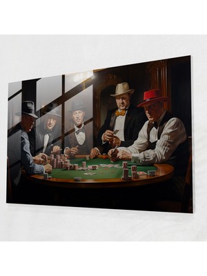 Popcasso Modern Sanat Temalı Kanvas Duvar Tablosu - Gamble Desenli Dekoratif Tablo