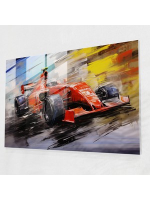 Popcasso Formula 1 Temalı Cam Tablo - Yoğunluk Drama Görseli