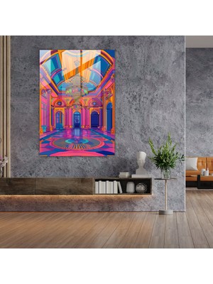Popcasso Klasikizm ve Popart Temalı Cam Duvar Tablosu - Modern Sanat ile Şık Duvar Dekorasyonu