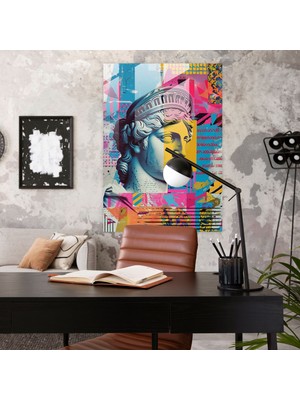 Popcasso Klasik Pop Art Rönesans Temperli Cam Tablo - Klasikizmi Modern Tarzla Buluşturan Özgün Tasarım