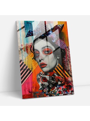 Popcasso Rönesans Dokunuşlu Temperli Cam Tablo - Klasikizm ve Popart Temalı Modern Sanat Görseli