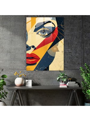 Popcasso Pop Art Film Poster Cam Duvar Tablosu - Klasikizm ve Popart Temalı Dekoratif Cam Tablo