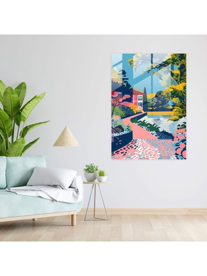 Popcasso Manzaralı Temperli Cam Tablo - Klasikizm ve Pop Art Tarzı ile Ev Dekorasyonu