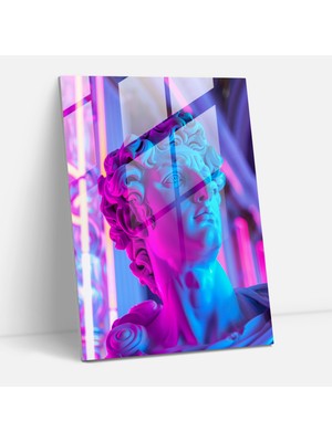 Popcasso Klasik Pop Sanat Cam Tablosu - Klasik ve Modern Stilin Buluştuğu Eşsiz Atmosferi Yansıtan Temperli Cam Tablo