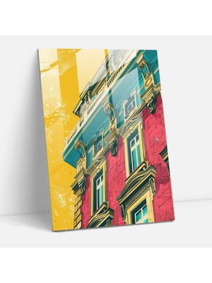 Popcasso Klasizm ve Pop Sanatı Birleştiren Modern Sanat Cam Tablosu - Klasizm ile Pop Sanat Temalı Cam Tablo