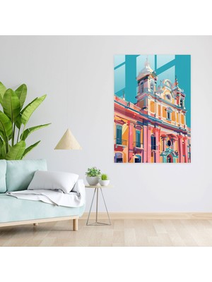 Popcasso Barok Cam Tablo - Klasizm ve Pop Artı Birleştirerek Modern Sanat Yansımaları Sunan Dekoratif Ürün