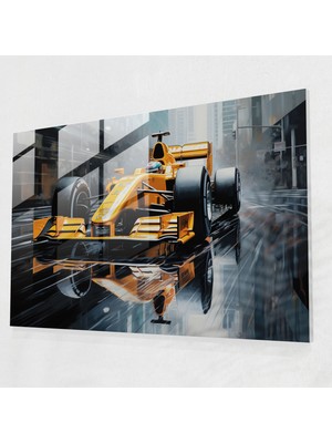 Popcasso Formula 1 Temalı Cam Tablo - Duvar Dekorasyonu