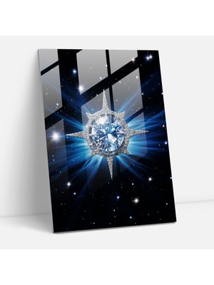 Popcasso Elmas Cam Sanatı - Modern Sanat Duvar Dekorasyonu