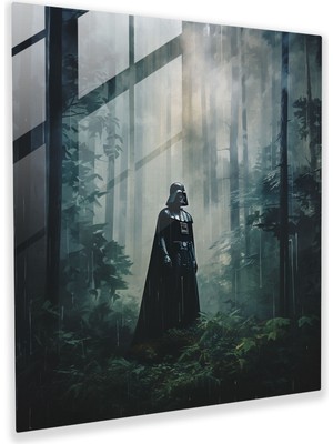 Popcasso Darth Vader Izlenimci Temperli Cam Tablo - Modern Sanat Temalı Duvar Dekoru