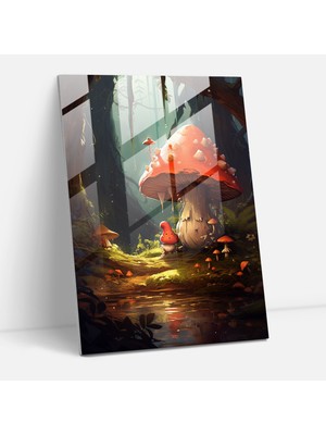 Popcasso Cüce Temalı Cam Duvar Tablosu - Cam Sanatı ile Şık Duvar Dekorasyonu