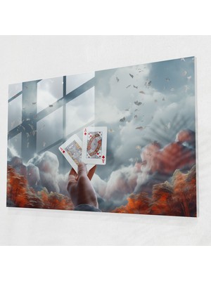 Popcasso Sürrealist Temperli Cam Tablo - Ev Aksesuarları ile Farklı Bir Atmosfer Yaratın