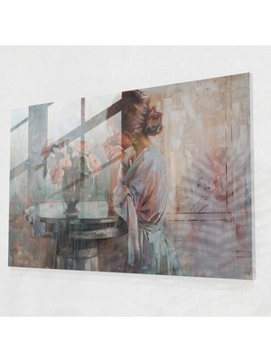 Popcasso Klasik Ev Dekorasyonu Romantik Resimler Temperli Cam Tablo