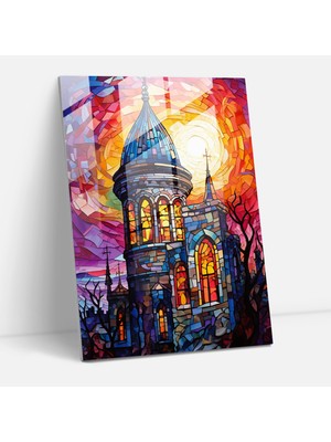 Popcasso Galata Kulesi Temperli Cam Tablo - Modern Sanat Dekoru