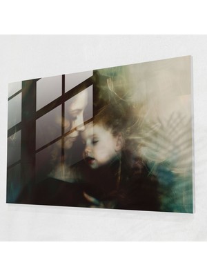 Popcasso Caravaggio Tarzı Temperli Cam Tablo - Sanatsal Aile Teması ile Cam Tablo