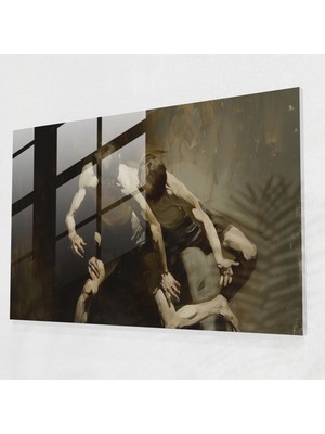 Popcasso Caravaggio Tarzı Ev Dekorasyonu: Dinamik Pozlar - Kanvas Tablo Cam Duvar Tablosu