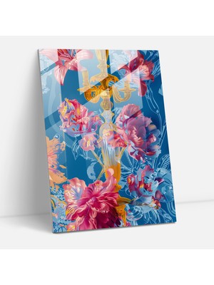 Popcasso Eğlenceli Rococo Cam Tablo - Klasizm ve Popart Temalı Duvar Dekorasyonu