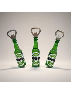 Vitrin Accessories Açık Yeşil Viski Şişeli Açacak Magnet Mutfak, Buzdolabı, Ofis ve Hediye Için Dekoratif Ürün 3 Adet