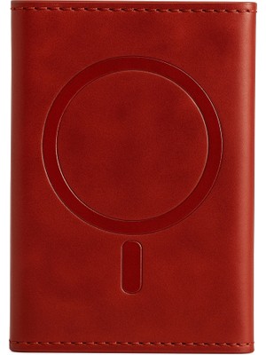 Vintessy Joko Tema Magsafe Deri Kartlık - Kırmızı