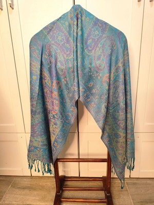 Çift Taraflı Kaşmir İpek Pashmina Şal & Eşarp