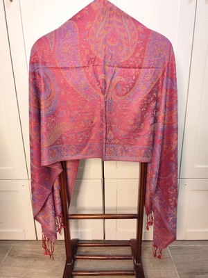 Çift taraflı Kaşmir İpek Pashmina Şal & Eşarp
