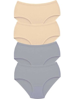 Ethab Ticaret 4 Adet Tutku Kadın Yüksek Bel Bato Kalın Lastik Külot S8