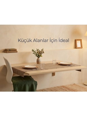 Bmd Mobilya Kompakt Çalışma Masası 68x50 cm – Küçük Odalar İçin Bilgisayar Masası- Mutfak Masası