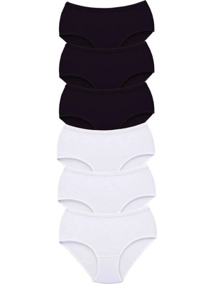 Ethab Ticaret 6 Adet Tutku Kadın Yüksek Bel Bato Kalın Lastik Külot S4