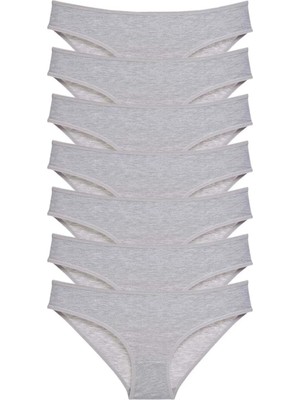 Ethab Ticaret 7 Adet Süper Eko Set Likralı Kadın Slip Külot Gri