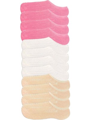 Ethab Ticaret 12 Adet Kadın Sneaker Dantelli File Pamuklu Yumuşak Çorap